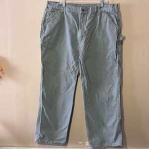 Carhartt B11 Des Desert Khaki Washed Duck Work Dungaree Pants Men's 42x32